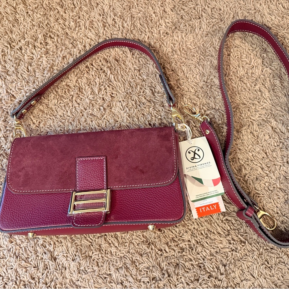 Elegant Burgundy Shoulder Bag/ Crossbody Bag - Picture 7 of 7
